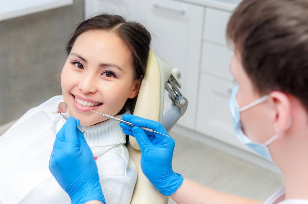 woman getting dental treatment in mesquite