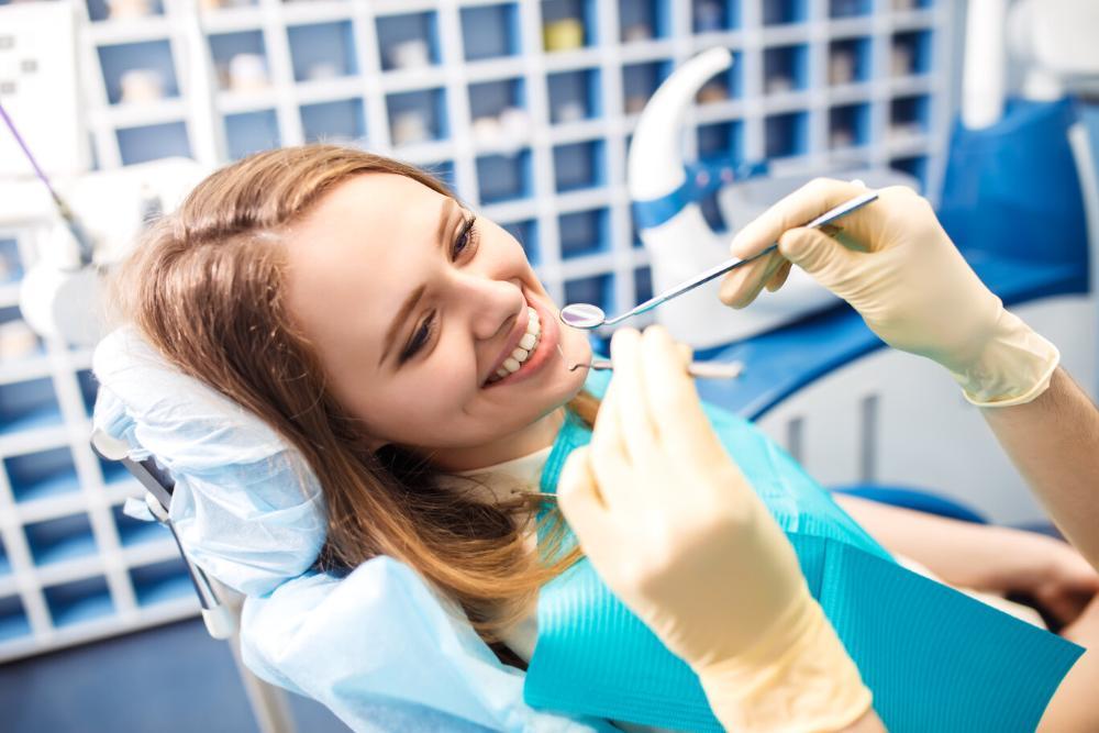 woman sitting in dental chair