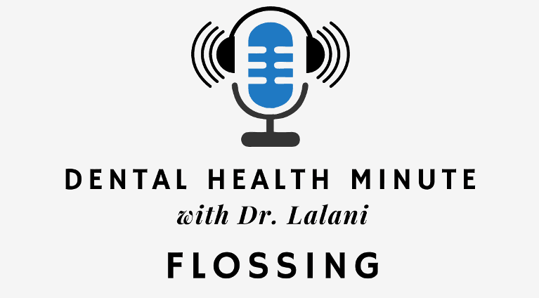 dental health minute logo card for flossing video