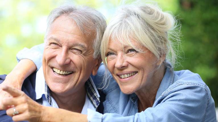middle-aged man and woman smiling in mesquite tx