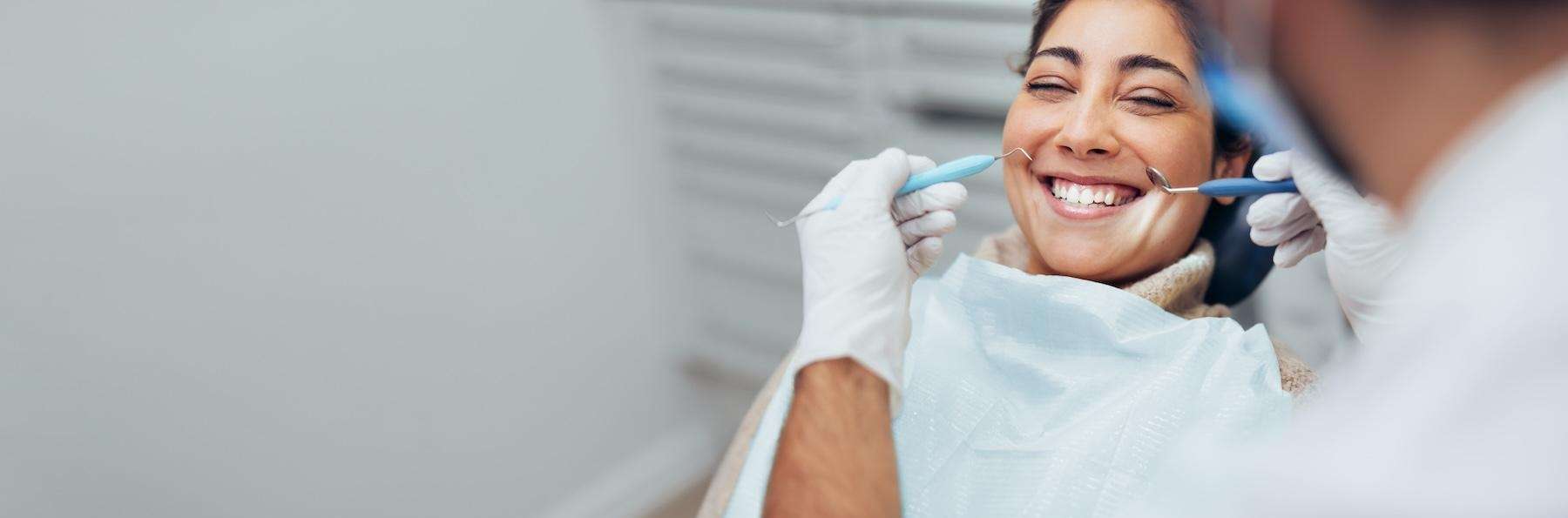 mesquite root canal | woman at dentist