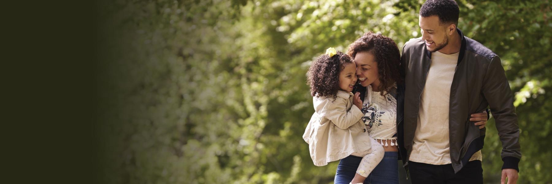 dentist mesquite, tx | family walking in forest
