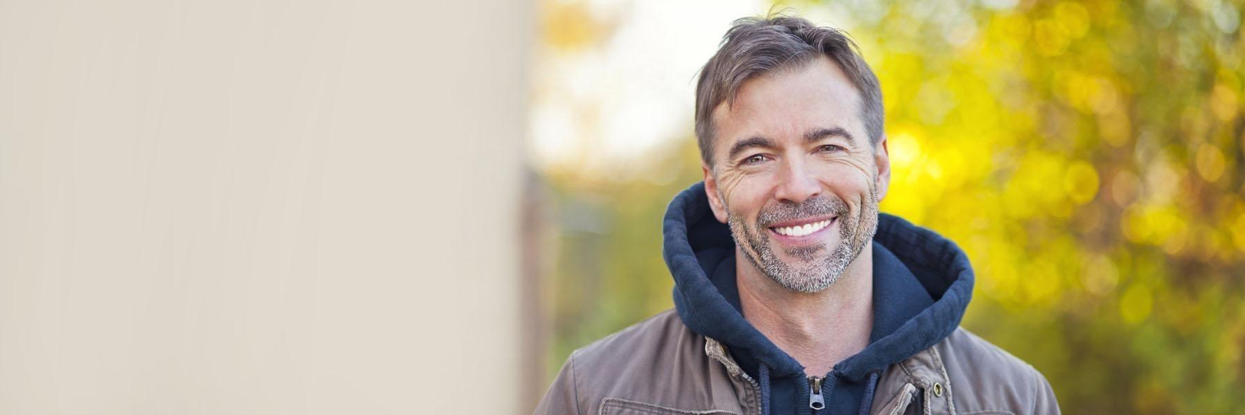 mesquite tx Man smiling after getting veneers